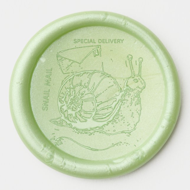 Snail Mail Special Delivery Wax Seal Sticker (Front)