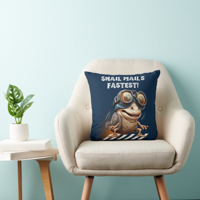 Snail Mail's Fastest Throw Pillow (Chair)