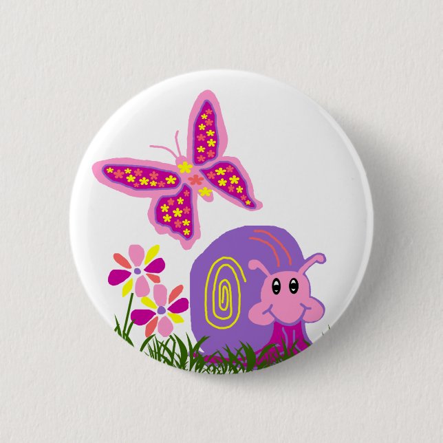 Snail n Butterfly button (Front)