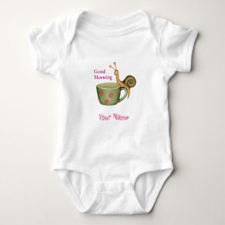 Snail on a coffee cup 