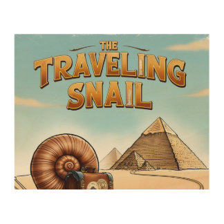 Snail on Safari Wood Wall Art