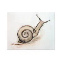 Snail Garden Original Watercolor & Ink Illustration