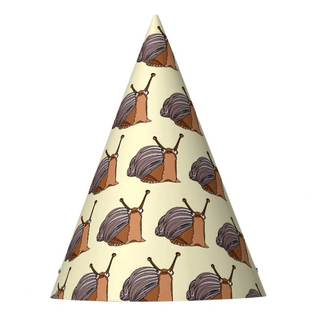 Snail Paper Party Hat Happy Little Snails (Front)