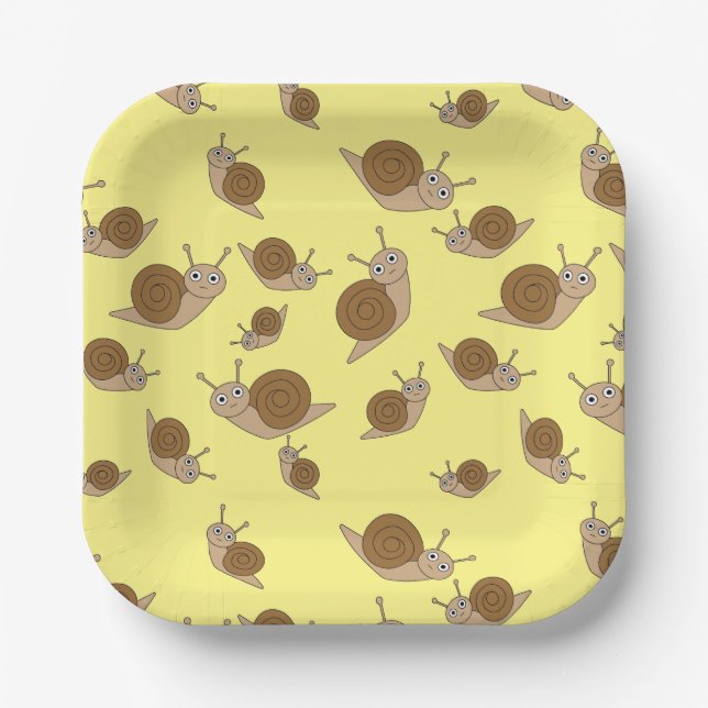Snail Pattern Paper Plates (Front)