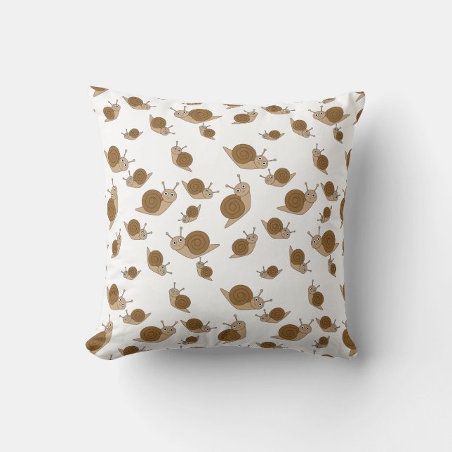 Snail Pattern Throw Pillow (Front)