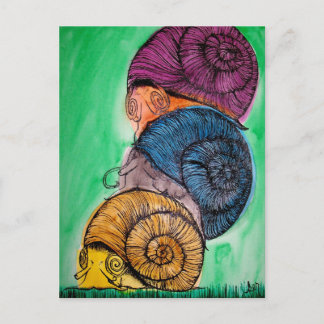 Snail Pile Postcard