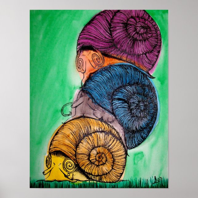 Snail Pile Poster/Print Poster (Front)
