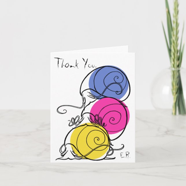 Snail Pile Thank You Card (Front)