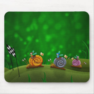 Snail Racing Mouse Pad