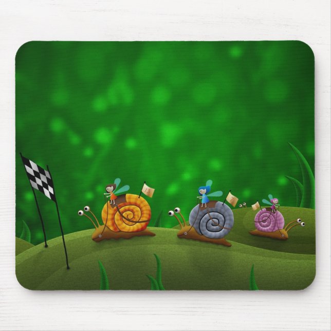 Snail Racing Mouse Pad (Front)