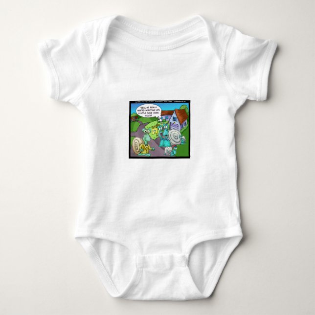 Snail Real Estate Sales Funny Gifts & Collectibles Baby Bodysuit (Front)