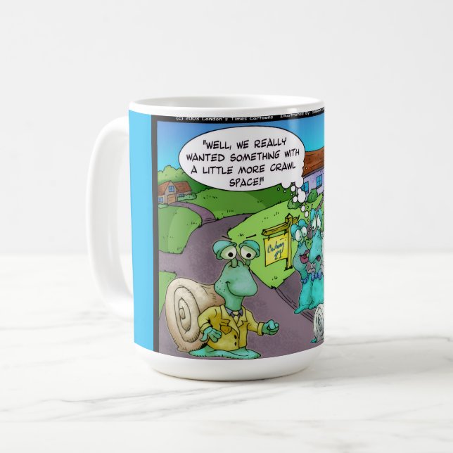 Snail Real Estate Sales Funny Gifts & Collectibles Coffee Mug (Front Left)