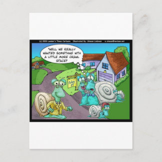 Snail Real Estate Sales Funny Gifts & Collectibles Postcard