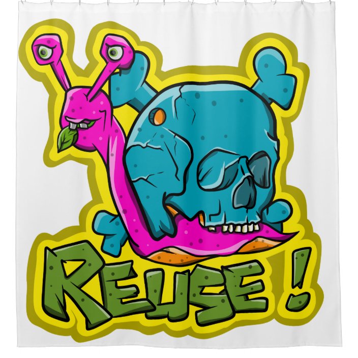 Snail reuse recycle shower curtain