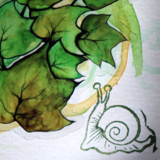 Snail Rubber Stamp