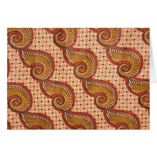 Snail Shell African Fabric Design Cards (Front Horizontal)