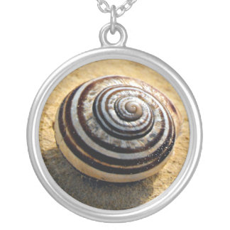 Snail Shell on Sand Pendant