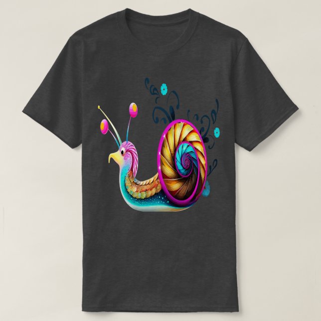 Snail Smiling T-Shirt (Design Front)