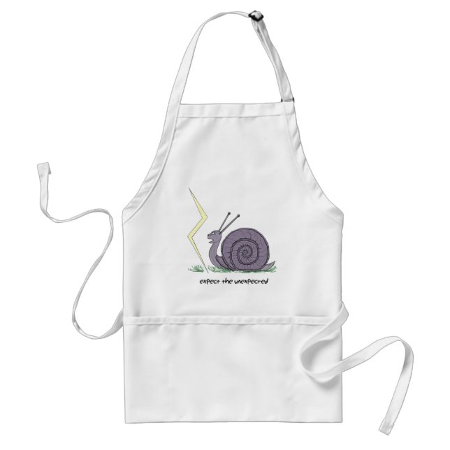 Snail Surprised Adult Apron (Front)