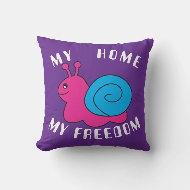 Snail Throw Pillow (Front)
