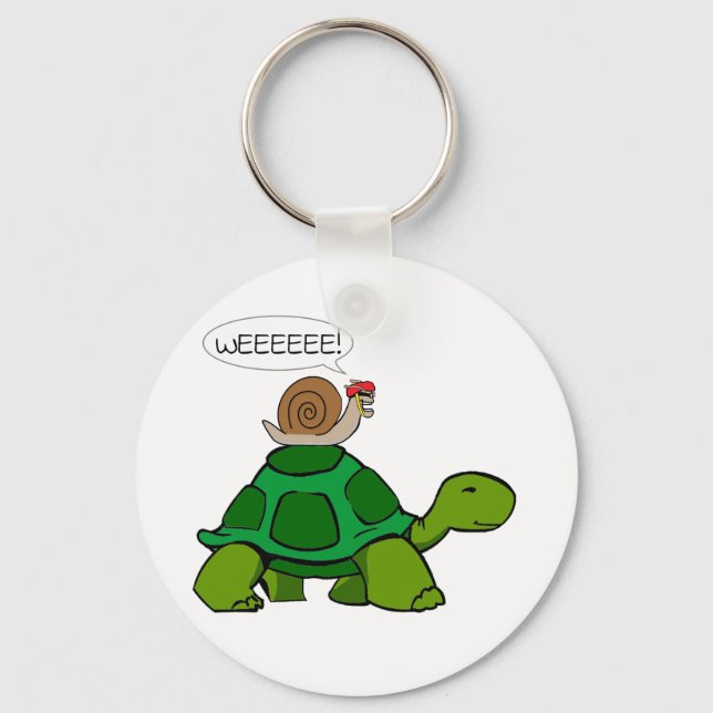 Snail & Turtle - Turbo Duo Keychain (Front)