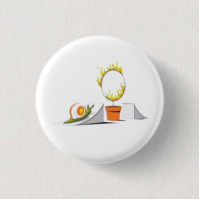 Snail vs Ring of Fire Pinback Button (Front)