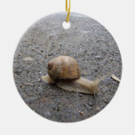 snail walk ceramic ornament