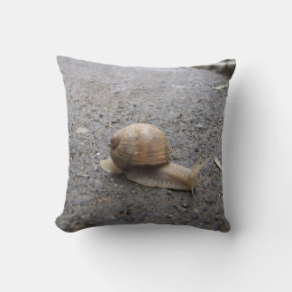 snail walk throw pillow