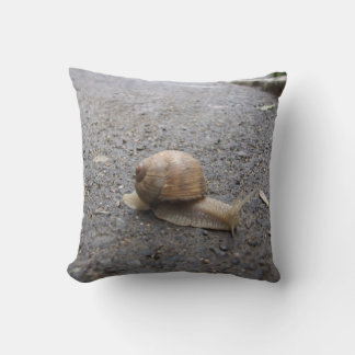 snail walk throw pillow