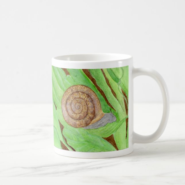 Snail Watercolor Coffee Mug (Right)