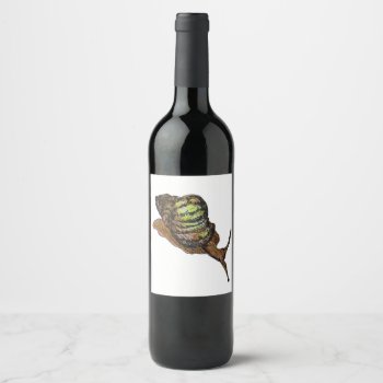 Snail Wine Label by ch_ch_cheerful at Zazzle