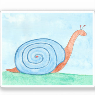 Snail With a Blue Shell Sticker