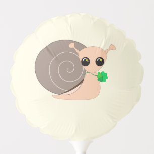 Snail with Clover Balloon - Customizable