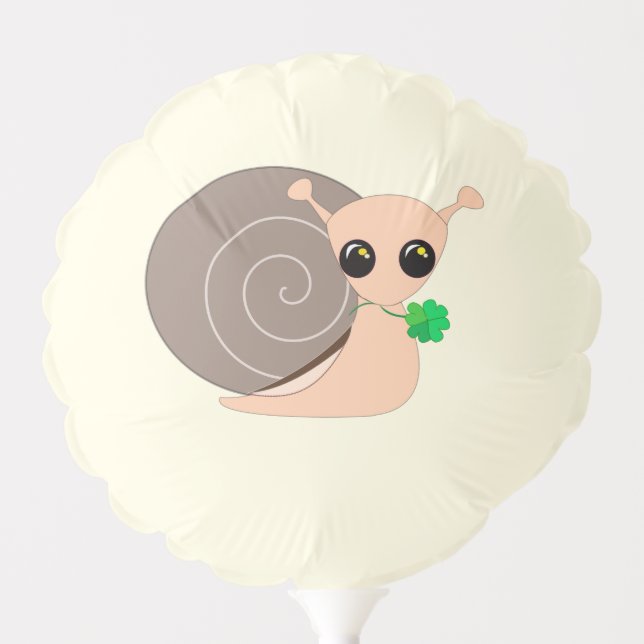 Snail with Clover Balloon - Customizable (Front)