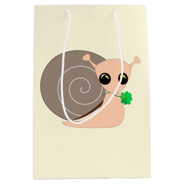 Snail with Clover Leaf Gift Bag (Front)