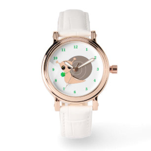 Snail with Clover Watch - Lucky Snail