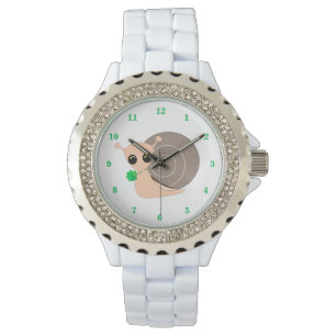 Snail with Clover Watch - Lucky Snail