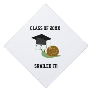 Snailed It Graduation snail Cap Topper