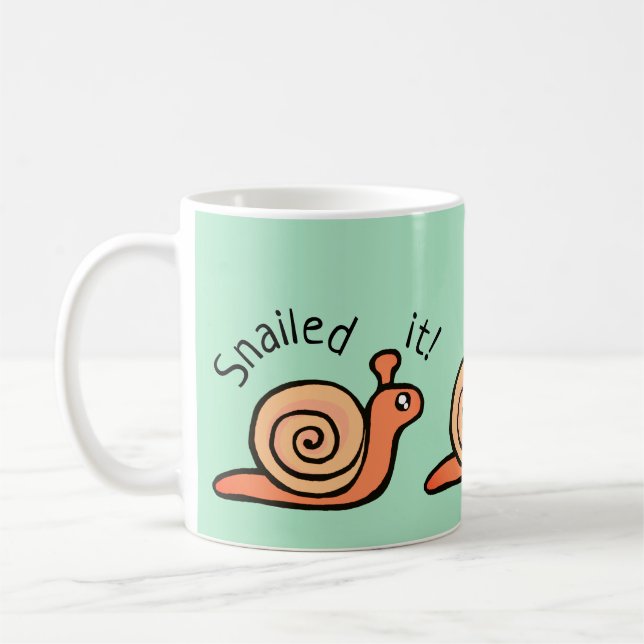 Snailed it (snail) coffee mug (Left)