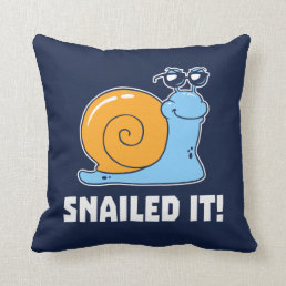 Snailed It Throw Pillow