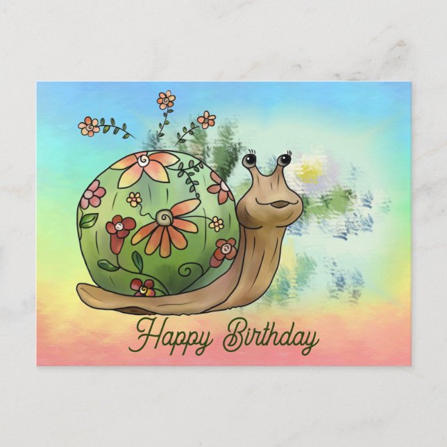 Snails at the pond postcard (Front)