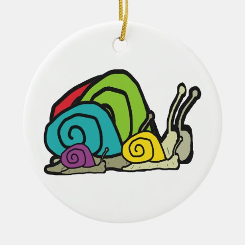 Snails Ceramic Ornament