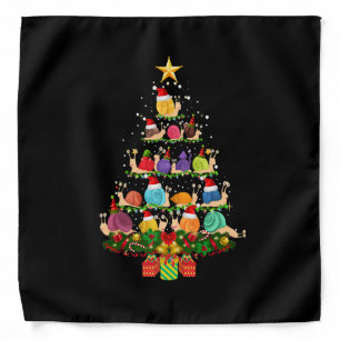 Snails Christmas Tree Lights Funny Xmas Santa Snai Bandana