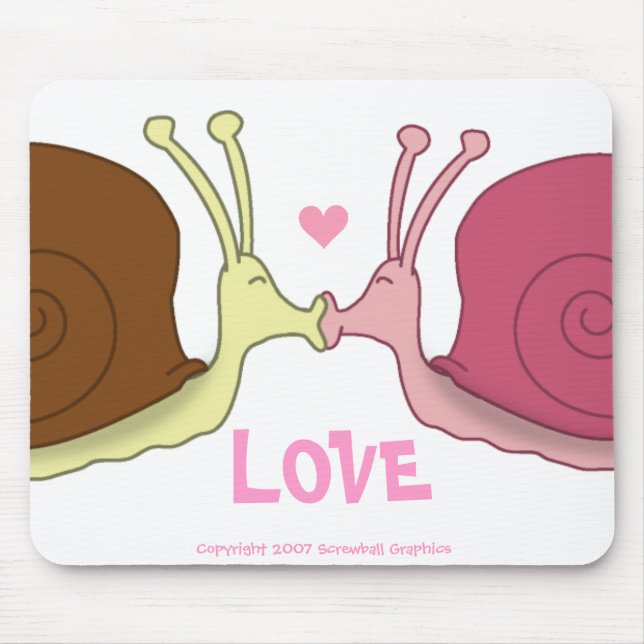 Snails In Love Mousepad (Front)