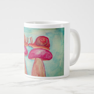 Snails Mushroom Spring  White Mug