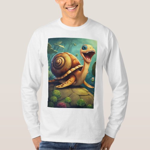 Snails Pace Tees Embrace Slow Living with Whimsi T_Shirt
