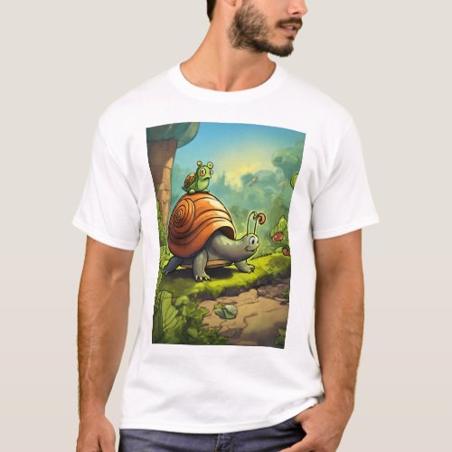Snails Pace Treasures Whimsical T_Shirt Designs 