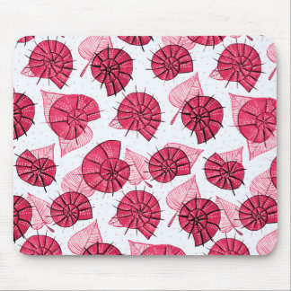Snails Pattern Cute Nature Lover Pink Mouse Pad