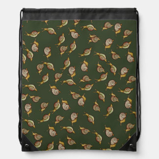 Snails Snail Love cute nature art Drawstring Bag