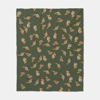 Snails Snail Love cute nature art Fleece Blanket